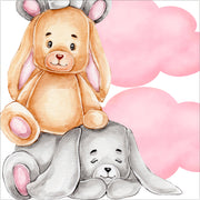 Bunny and Clouds Wall Stickers