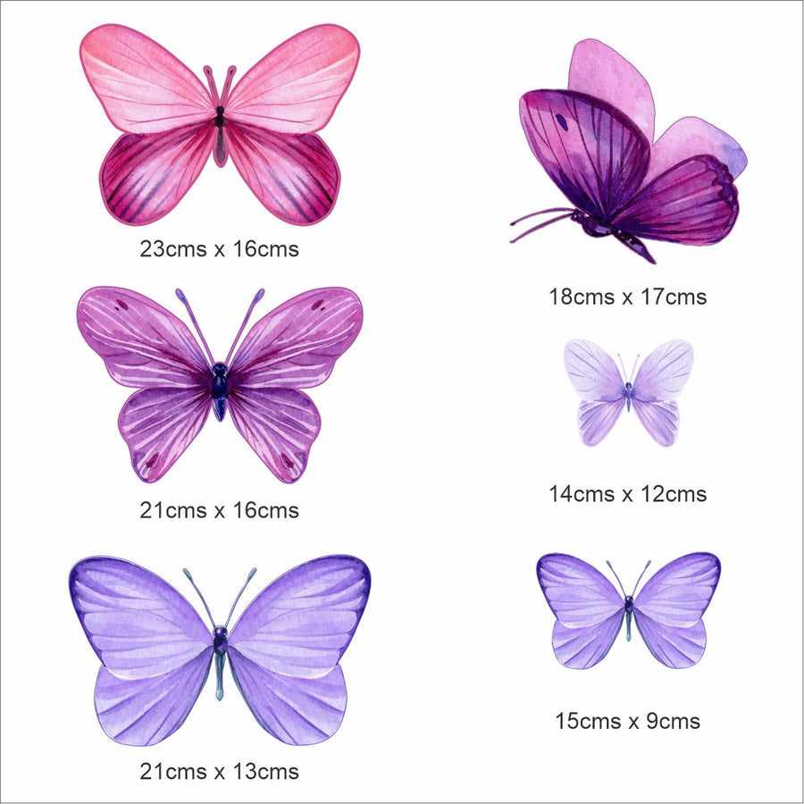 Watercolour Butterfly Wall Stickers