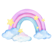 Watercolour Rainbow Wall Sticker