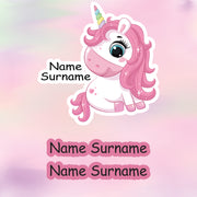 Happy Unicorn Tub Label