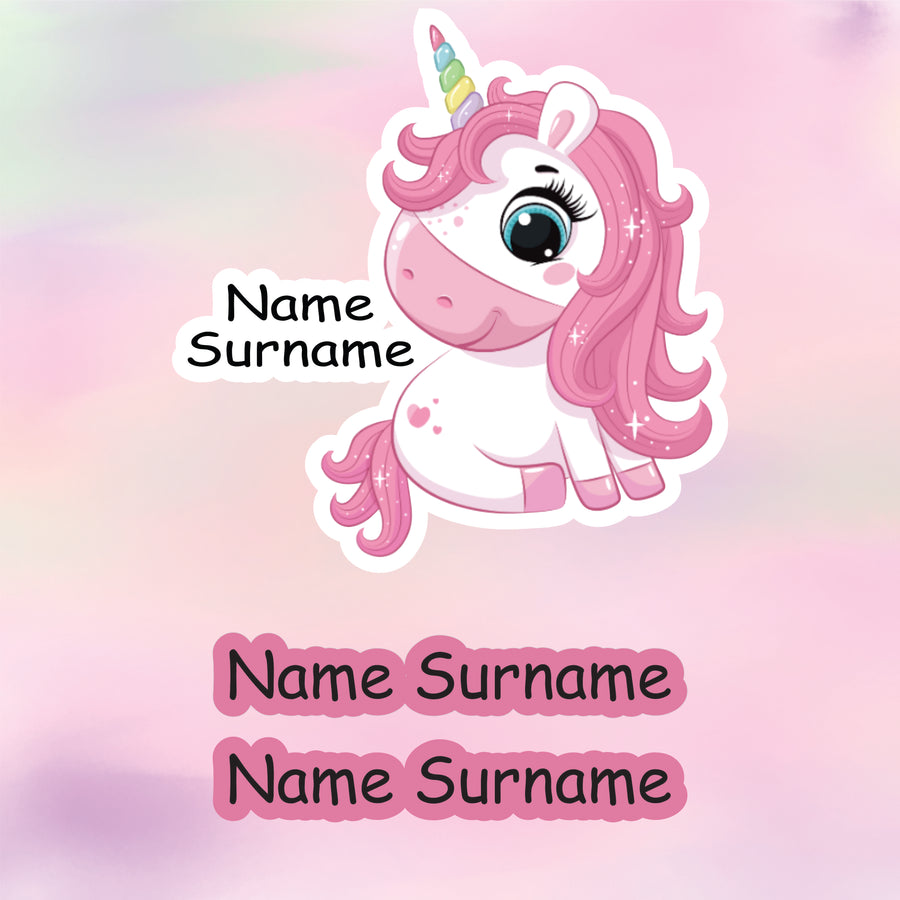 Happy Unicorn Tub Label