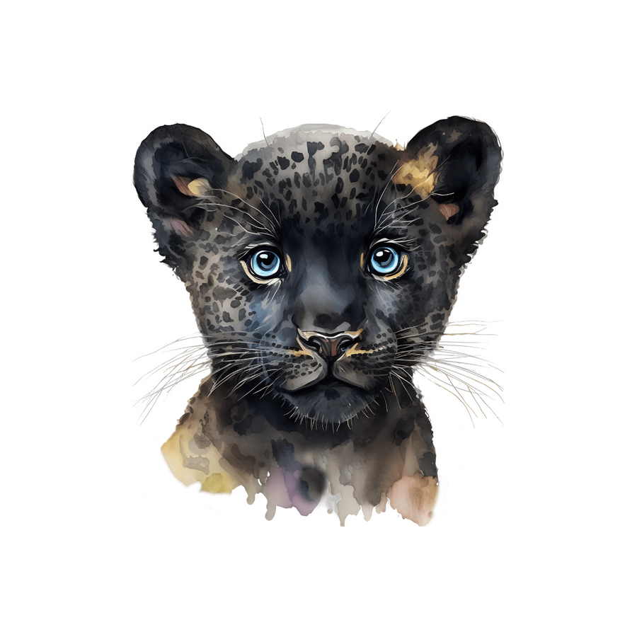 Watercolour Puma Wall Stickers