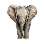 Watercolour Elephant Wall Stickers