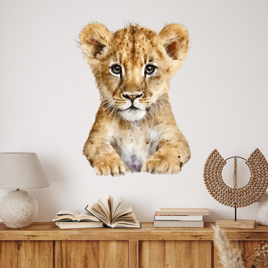 Watercolour Lion Wall Stickers