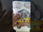 Cute Animal Train Wall Stickers