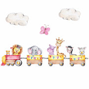 Cute Animal Train Wall Stickers