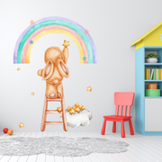 Bunny Ladder Kid Wall Stickers