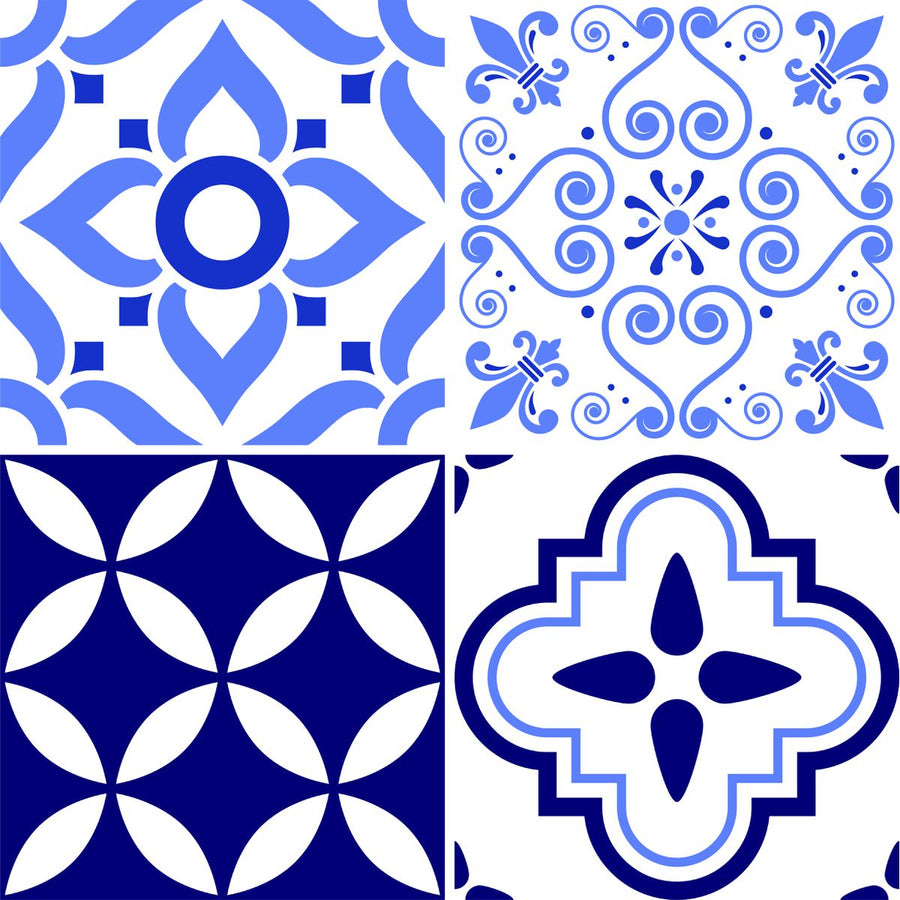Shades of Blue Tile Stickers