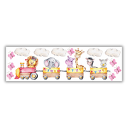 Cute Animal Train Wall Stickers