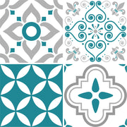 Green and Grey Tile Stickers