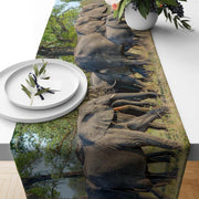 Pride of Elephants PVC Table Runner