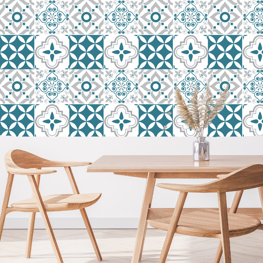 Green and Grey Tile Stickers