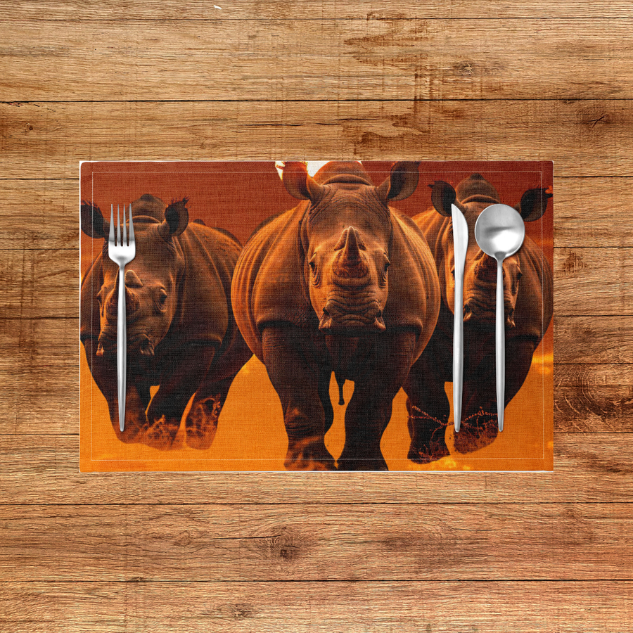 Rhino Sunset Placemats