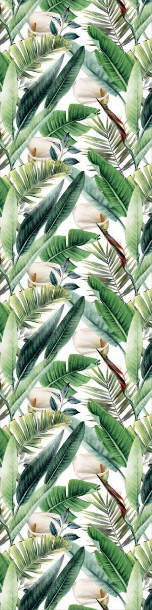 Green Leaves and Lilies Runner