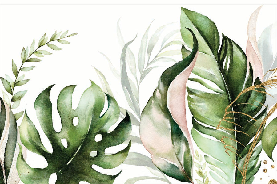 Pink and Green Leaves Placemats