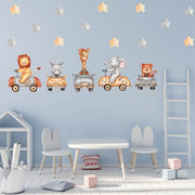 Animals in Cars Wall Stickers