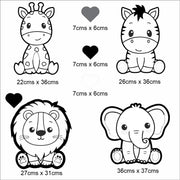 Black and White Animals Wall Stickers