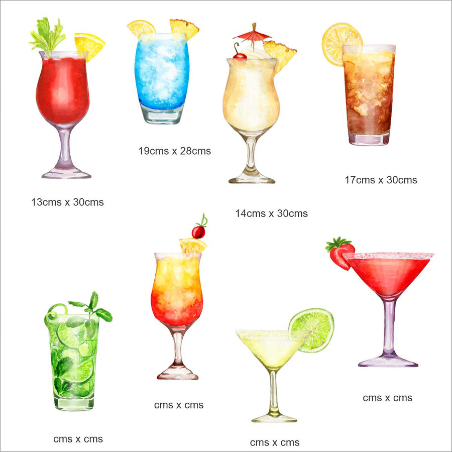 Cocktail Wall Stickers