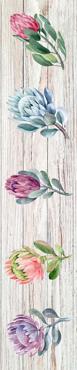 Whitewash Wooden Proteas Runner