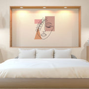 Fine Line Face Wall Stickers