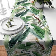 Green Leaves and Lilies Runner