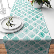 Green Watercolour Runner
