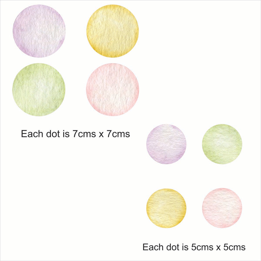 Multi-Coloured Dot Wall Stickers