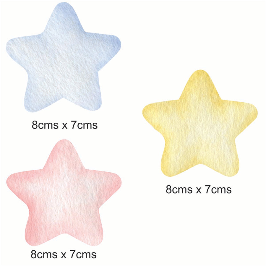 Multi-Coloured Stars Wall Stickers
