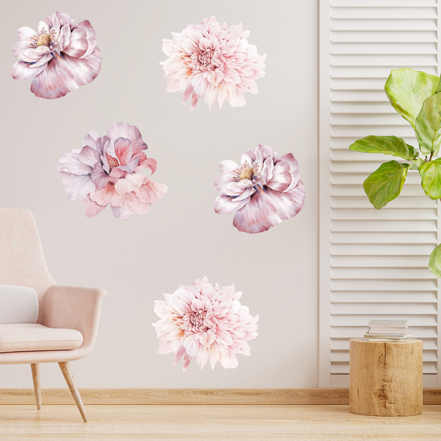 Big Pink Peonies Wall Stickers