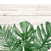 Monstera Leaves Whitewash Wood Placemats