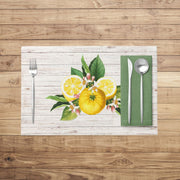 Whitewash Wood Lemon blossoms Placemats