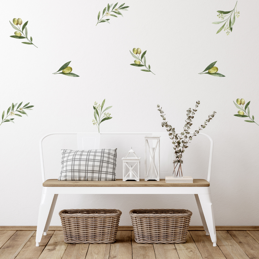 Olive Leaves Wall Stickers