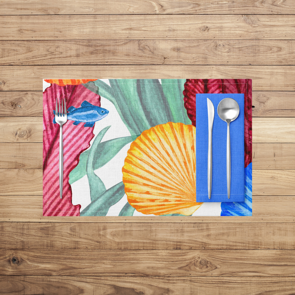 Bright Coral Placemats Coral Designs