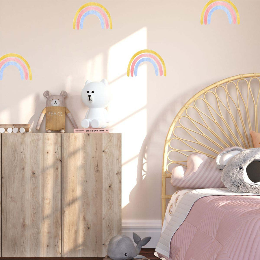 Water-Coloured Rainbows Wall Stickers
