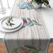 Whitewash Wooden Proteas Runner