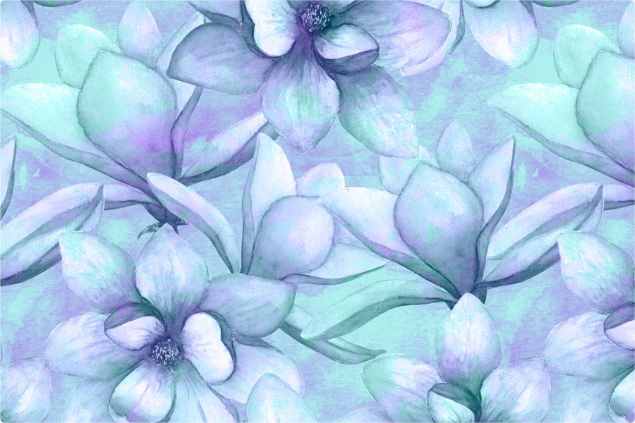 Turquoise Magnolia Flowers Placemats