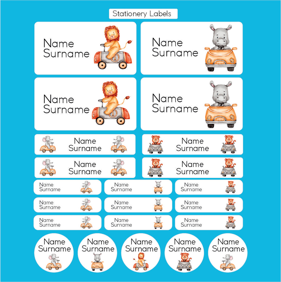 Animal Transport Stationery Labels