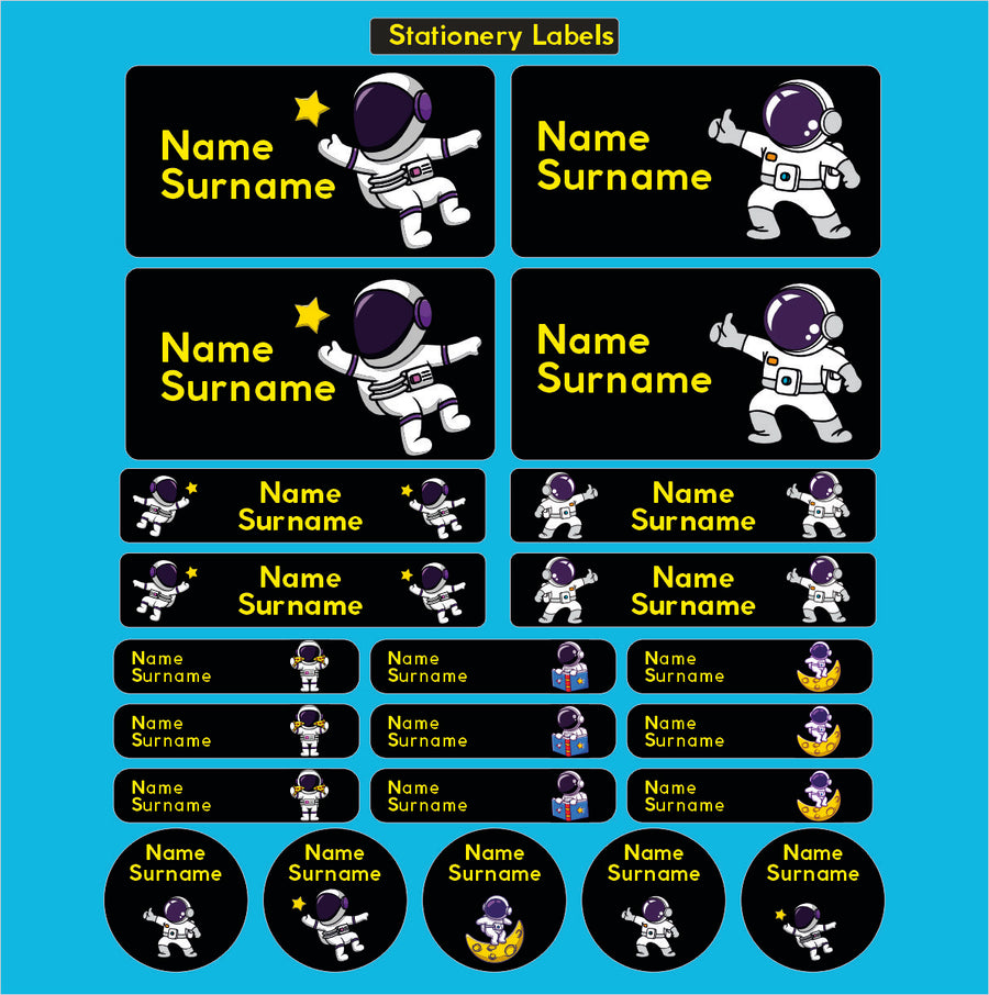 Astronaut - Boys Primary School Label Combo
