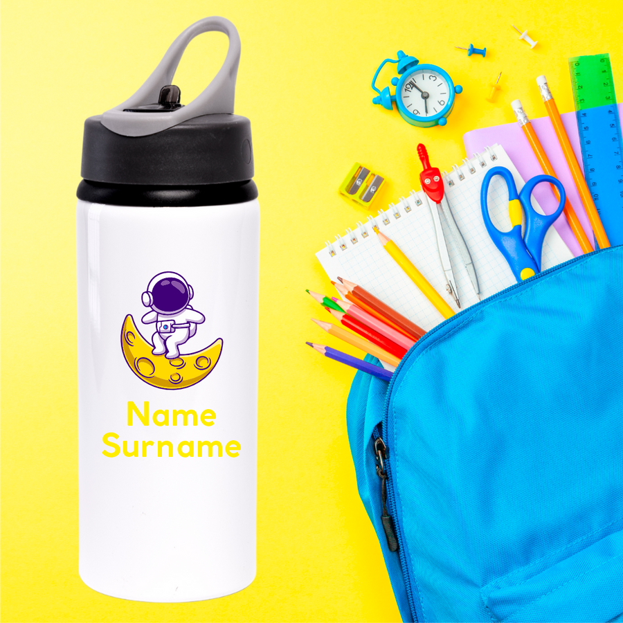 Custom kids water bottle with name print – dishwasher safe and durable by Coral Designs