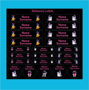 Coral Designs Pre-Primary Label Combo with personalised waterproof name labels