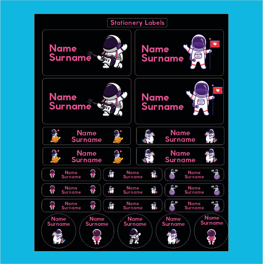 Astronaut - Girls Primary School Label Combo