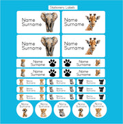 Baby Animals Primary School Label Combo