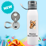Baby Animals Stainless Steel Personalised Bottle
