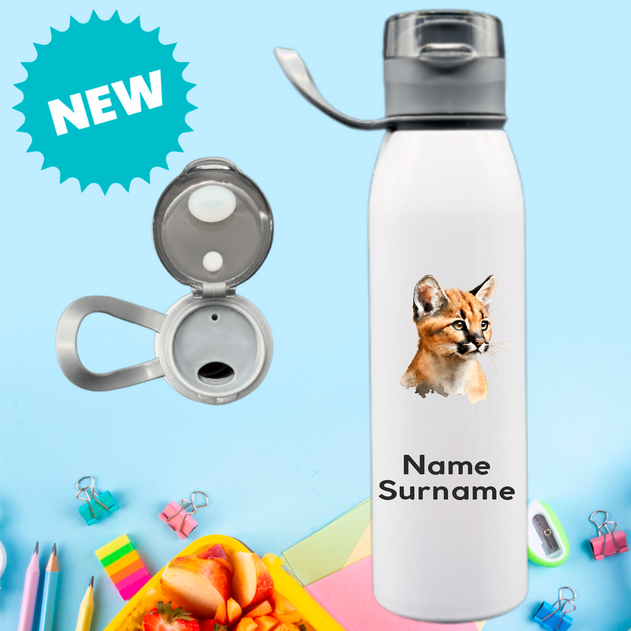 Baby Animals Stainless Steel Personalised Bottle