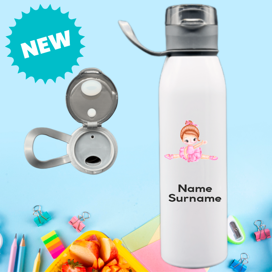 Ballerina Princess Stainless Steel Personalised Bottle