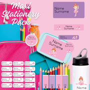 Ballerina Princess Maxi School Stationery Pack Coral Designs