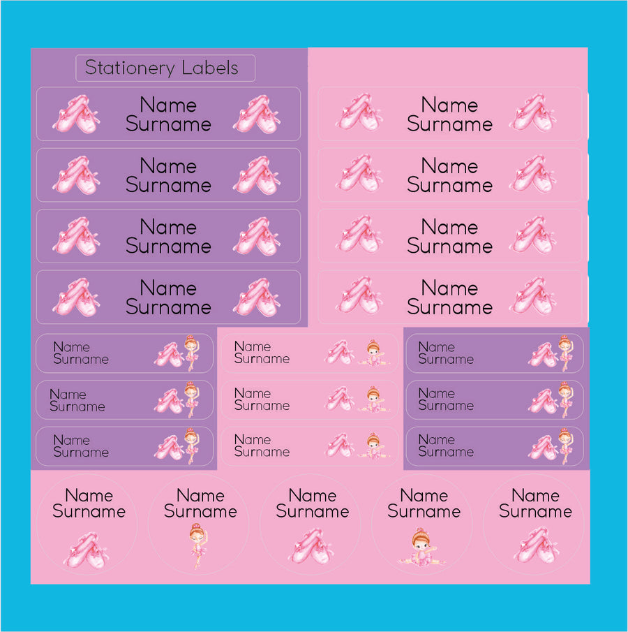 Ballerina Princess Labels