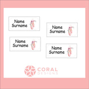 Ballerina Peel & Stick Clothing Labels