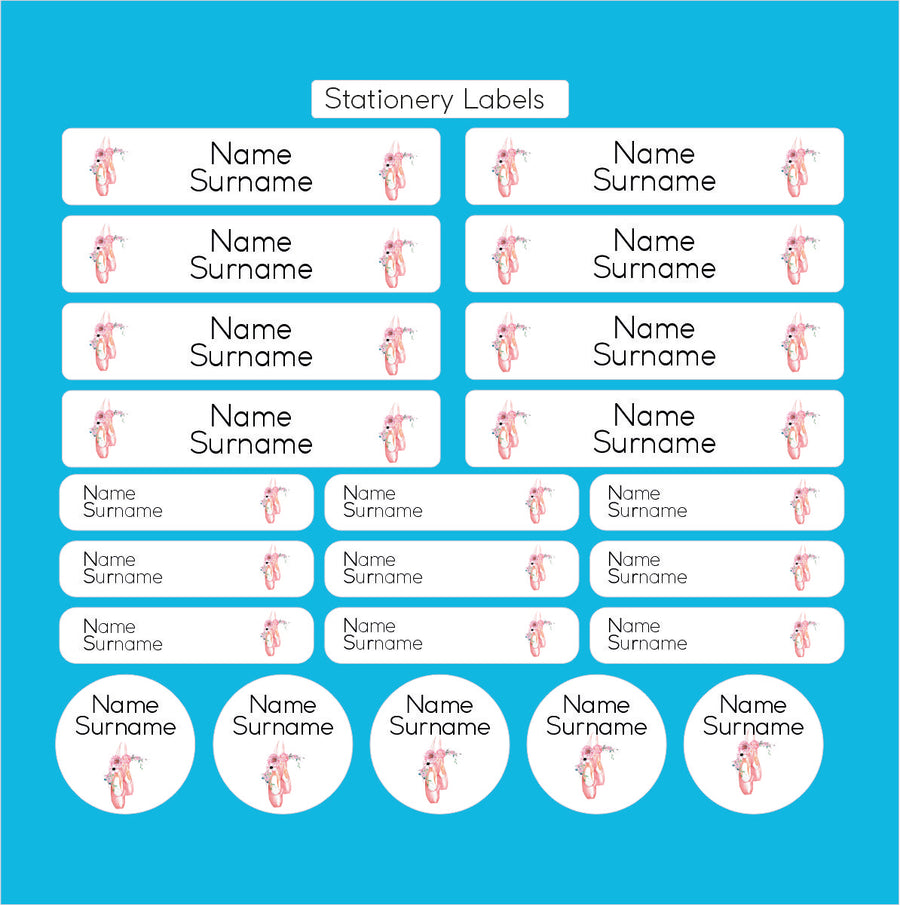 Ballet Waterproof name labels for school South Africa
