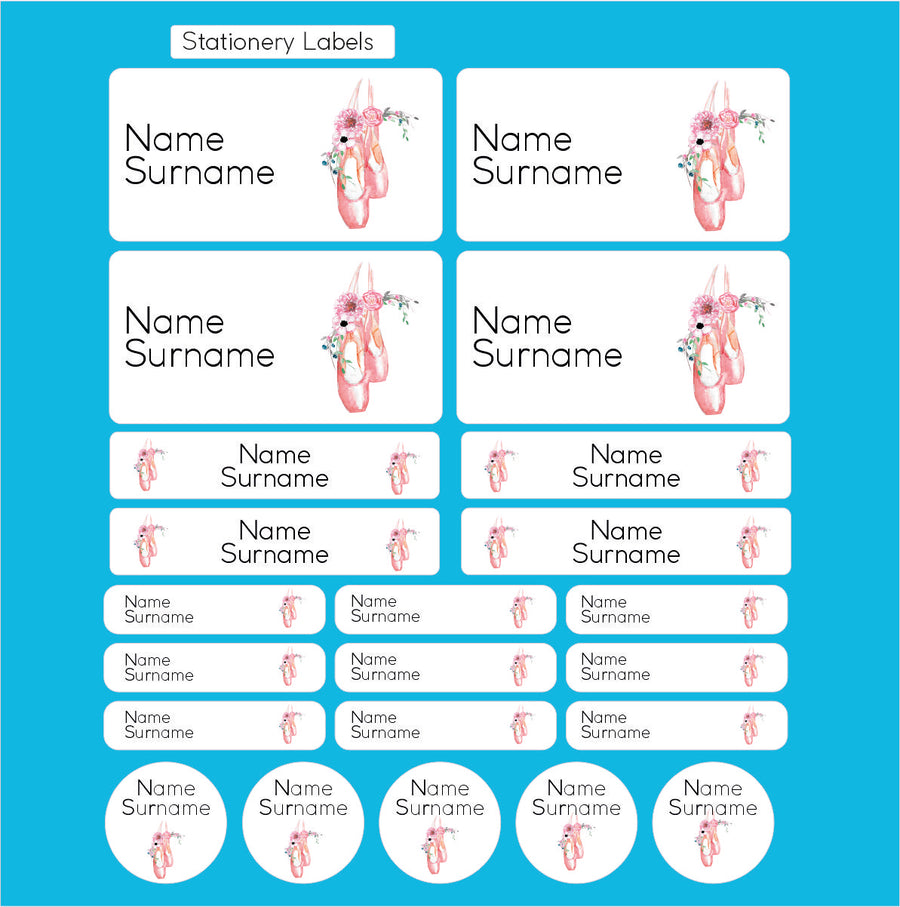 Ballet Waterproof name labels for school South Africa